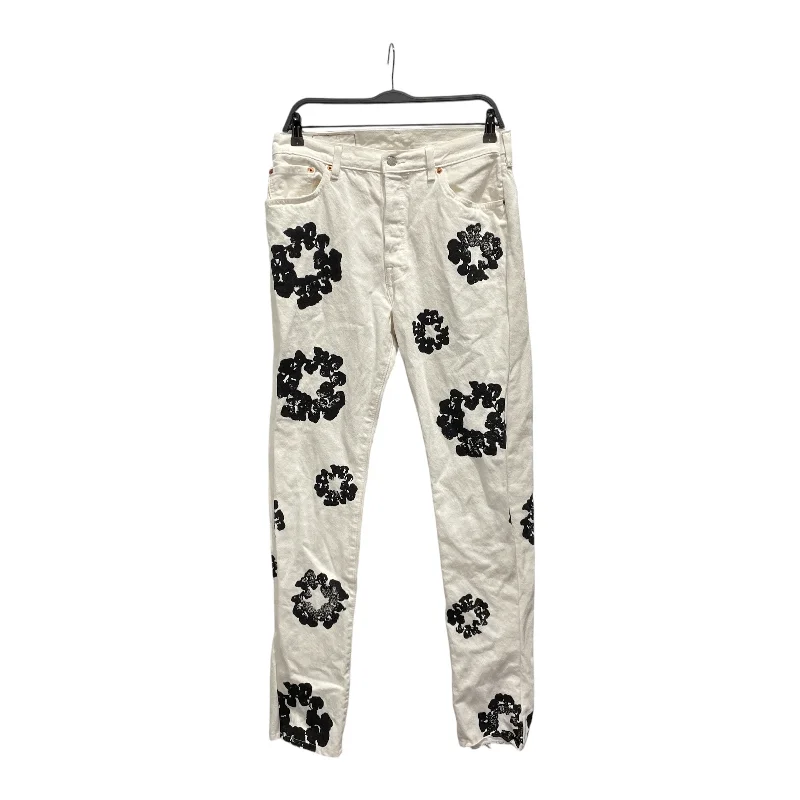 Casual Drawstring Pants for Easygoing Comfort-Levi's/DENIM TEARS/Skinny Pants/34/Denim/WHT/All Over Print/501 DT Jeans