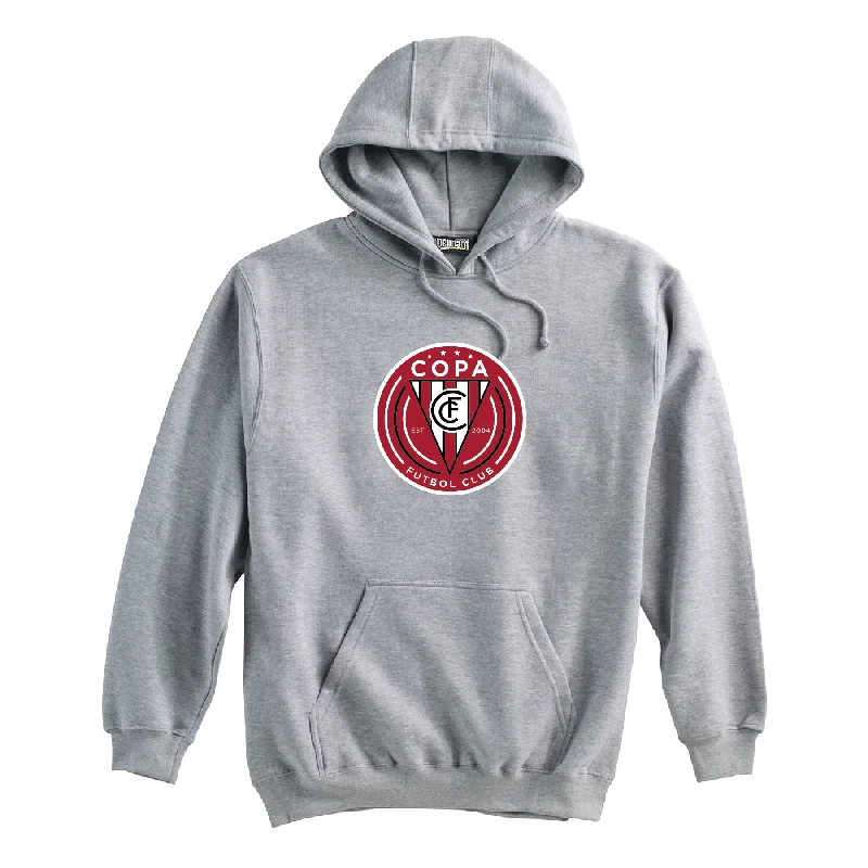 Cozy Hoodie for Cold Winter Days-FC Copa (Logo) Pennant Super 10 Hoodie Grey