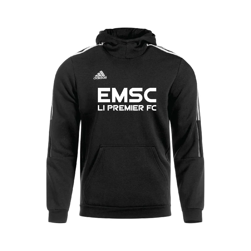 Comfortable Hoodie for Loungewear-EMSC Long Island Premier adidas Tiro 21 Hoodie Black