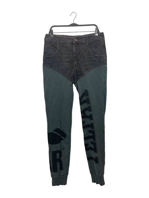 Waterproof Hiking Pants for Outdoor Adventures-Telfar/Pants/L/Cotton/GRY/All Over Print/Green Jogger Sweats