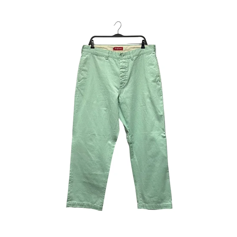 Trendy High-Rise Pants for Modern Looks-Supreme/Pants/34/Cotton/GRN/Pinup Chino