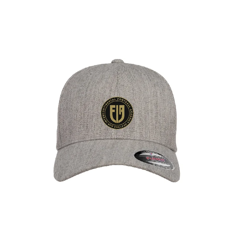 Stylish Trucker Hat with Logo for Fashion Statement-IFA - Flexfit Wool Blend Fitted Cap Heather Grey