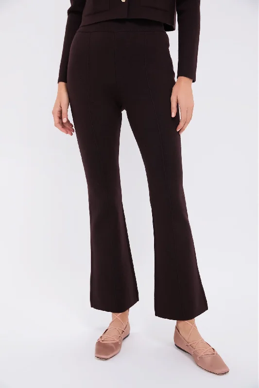 Bold Printed Pants for Unique Fashion-Americano Wool Flared Pants