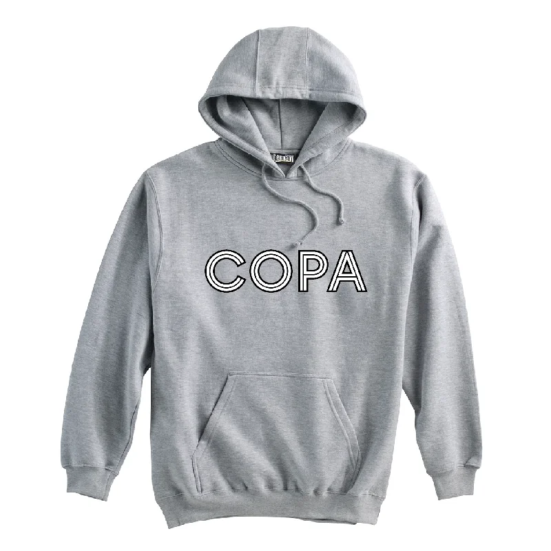 Cozy Hoodie for Cool Evenings-FC Copa (Club Name) Pennant Super 10 Hoodie Grey