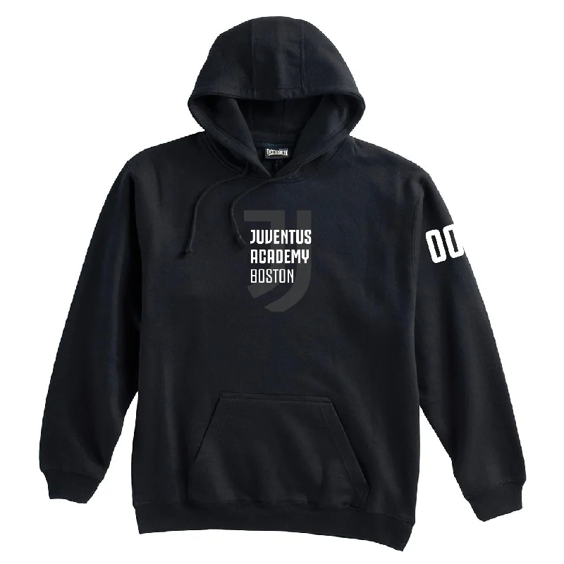 Trendy Hoodie for Fashionable Outfits-Juventus Academy Boston Supporters Pennant Super 10 Hoodie Black