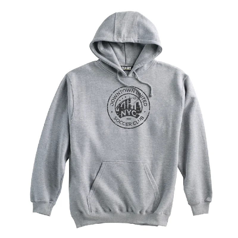 Simple Hoodie for Minimalist Look-DUSC Boys (Logo) Pennant Super 10 Hoodie Grey