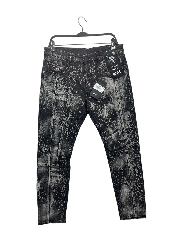 Soft Corduroy Pants for Cozy Style-DIESEL/Pants/33/Cotton/BLK/d-strukt / paint splash