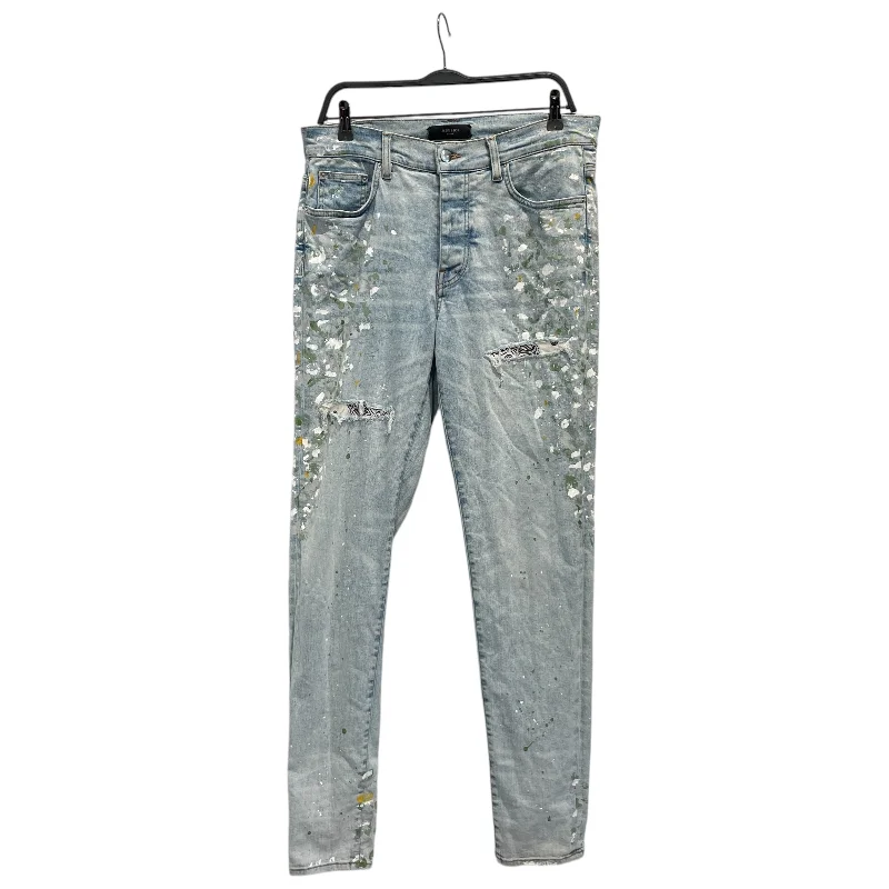 Comfortable Lounge Pants for Relaxation-AMIRI/Skinny Pants/33/Denim/IDG/Paint Splatter