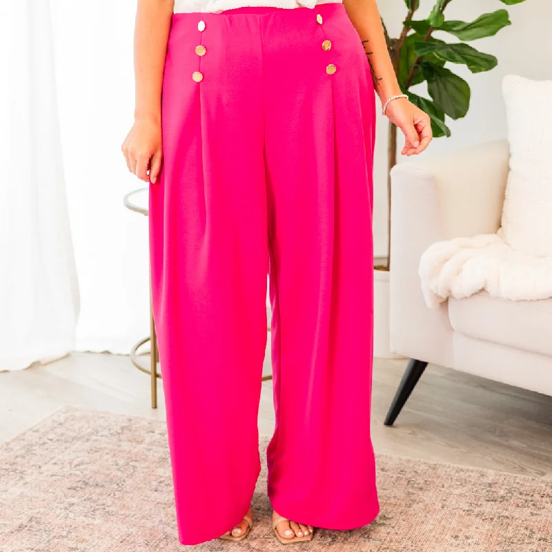 Comfortable Sweatpants for Lounging at Home-Never Be Outdone Pants, Fuchsia