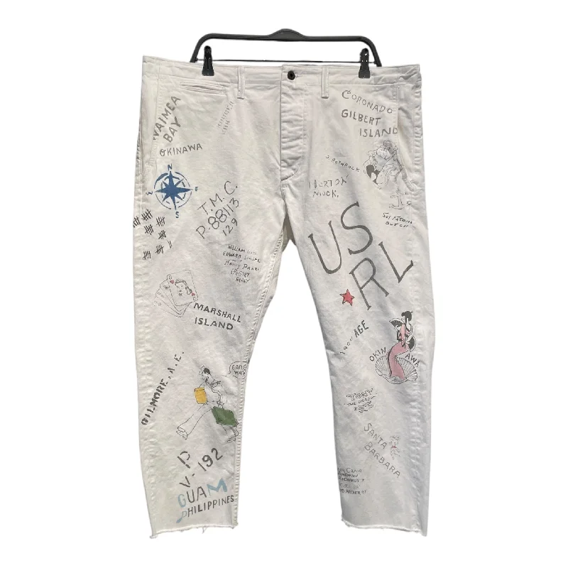 Soft Velvet Pants for Elegant Comfort-POLO RALPH LAUREN/Pants/40/Cotton/WHT/Graphic/GI NEWPORT CHINO