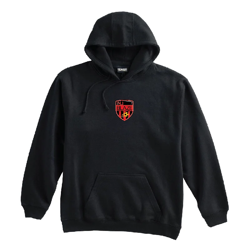 Athletic Hoodie for Active Wear-NJ Blaze (Patch) Pennant Super 10 Hoodie Black