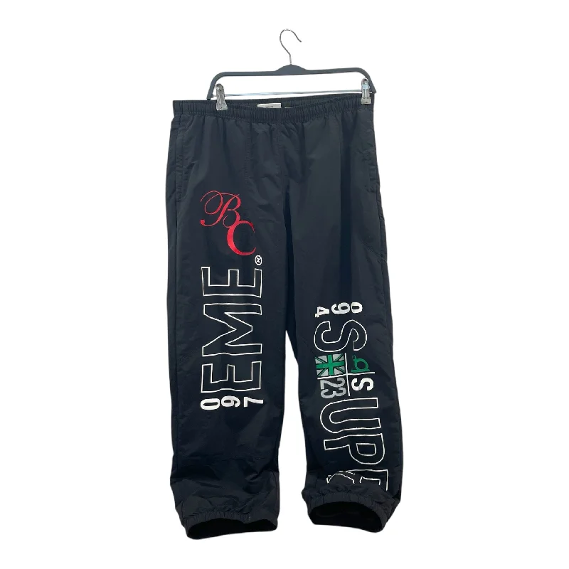 Comfortable Jogger Pants for Active Lifestyles-Supreme/Pants/M/Nylon/BLK/BERN COLLAB/LEG TEXT/RED/GRN