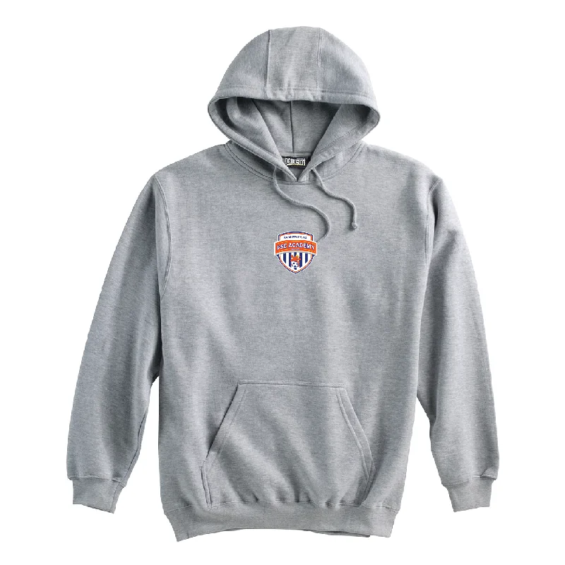 Cozy Pullover Hoodie for Relaxed Style-Parsippany SC Academy (Patch) Pennant Super 10 Hoodie Grey