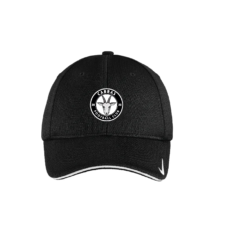 Comfortable Embroidered Hat for Unique Style-Cabras FC Nike Dri-FIT Mesh Swoosh Flex Cap Black