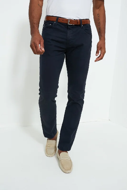 Trendy Utility Pants for Practical Fashion-The Graduate in New Navy Sueded Twill (32" Inseam)