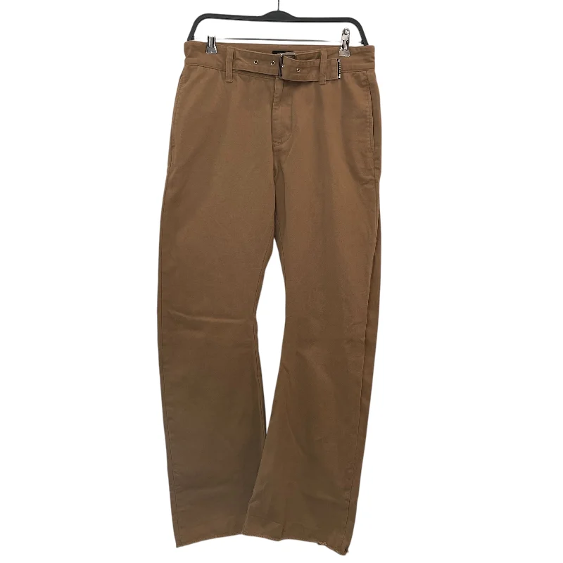 Breathable Linen Pants for Tropical Escapes-WE11DONE/Pants/S/Cotton/CML/WIDE/FLARE LEG/WD-PT6-20-017-M