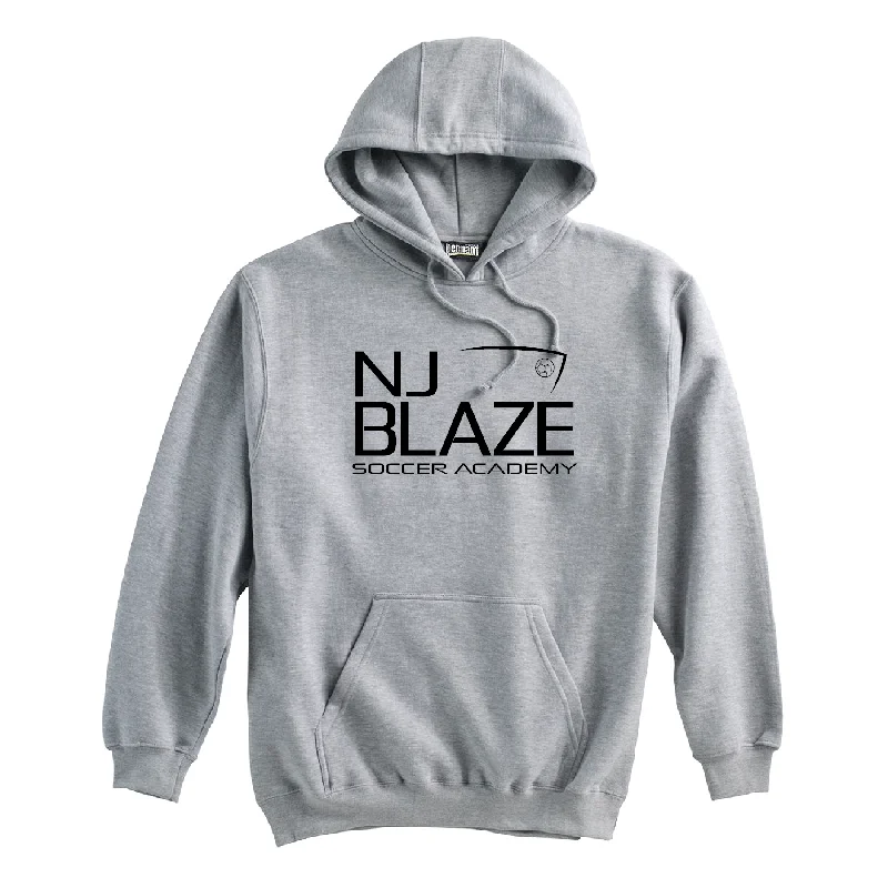 Cozy Hoodie with a Soft Lining for Extra Comfort-NJ Blaze (Club Name) Pennant Super 10 Hoodie Grey