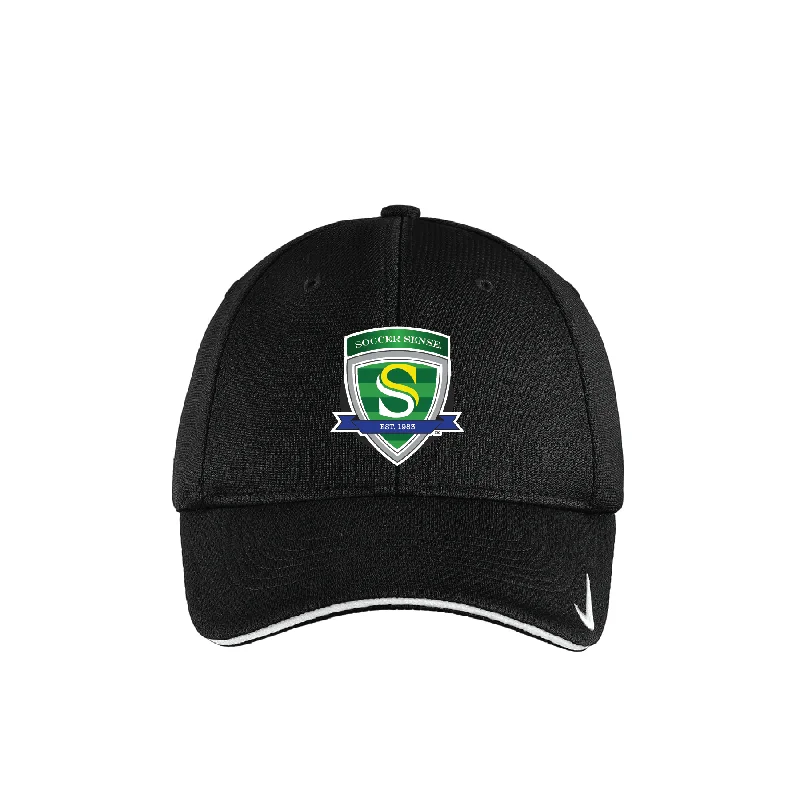 Unique Beanie Hat with Graphic Design-Soccer Sense Nike Dri-FIT Mesh Swoosh Flex Cap Black