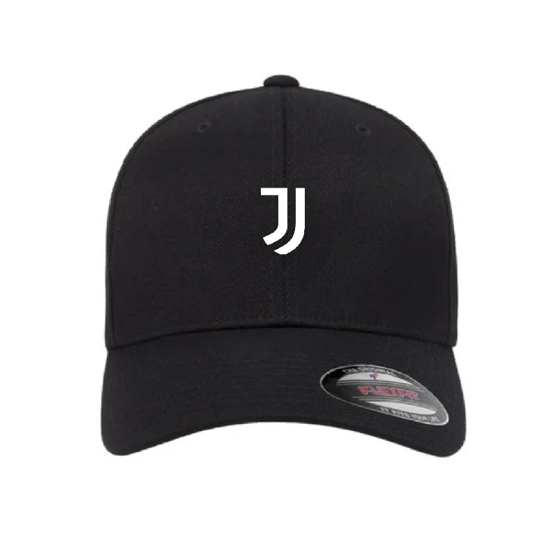 Fashion-Forward Boater Hat for Elegant Style-JAB FAN - Flexfit Wool Blend Fitted Cap Black