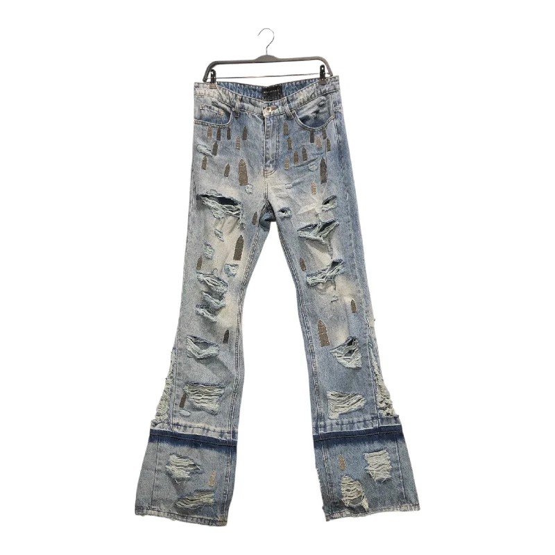 Trendy Acid Wash Pants for a Vintage Look-WHO DECIDES WAR/Pants/32/Denim/BLU/gnarly pants w/ hardwear