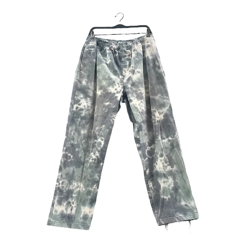 Comfortable Cotton Pants for Daily Wear-STUSSY/Pants/L/Cotton/GRN/All Over Print/TIE DYE/CARGO/DRW STRING/