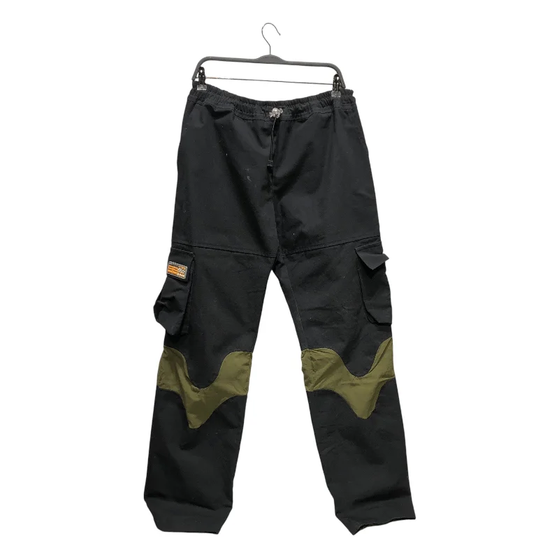 Relaxed Fit Denim Pants for Easygoing Looks-Happy99/Pants/L/Nylon/BLK/GRN & BLK trail trouser