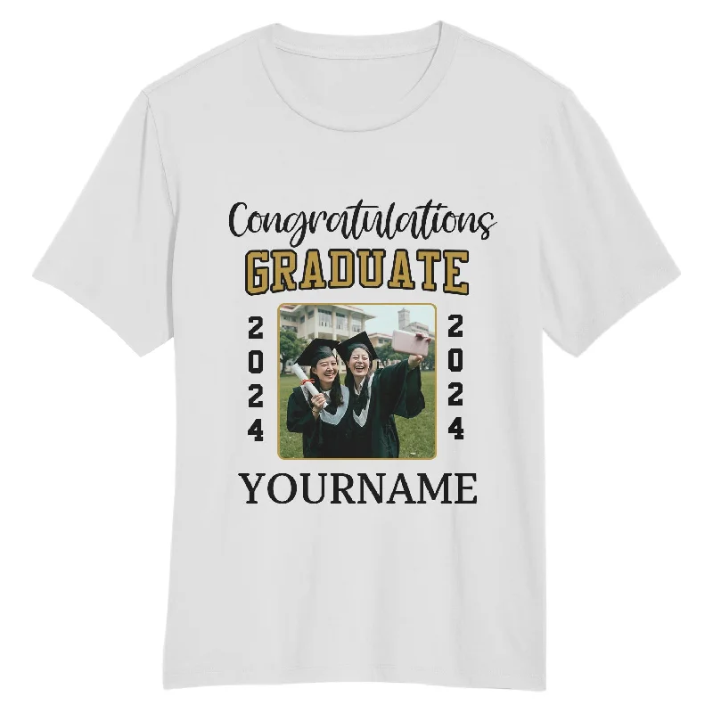 Trendy Longline T-Shirt for Modern Looks-Custom White Black 3D Graduation Performance T-Shirt