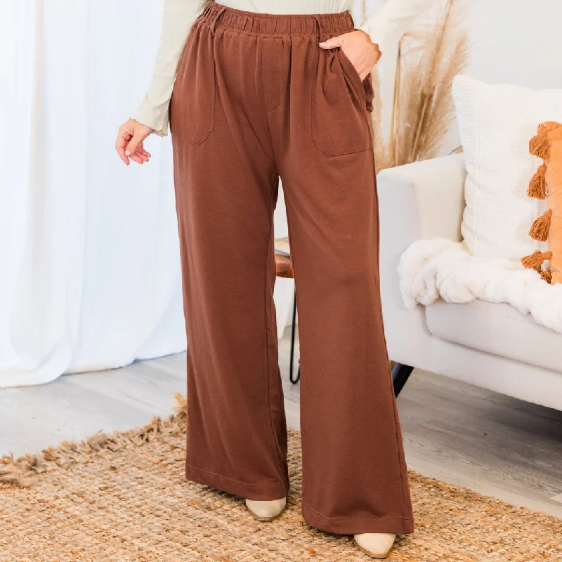 Professional Suit Pants for Formal Events-As You Know Pants, Brown