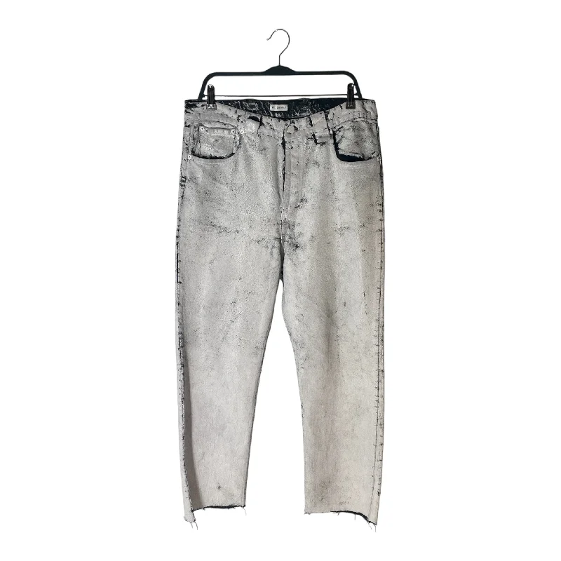 Soft Bamboo Pants for Natural Comfort-WILLY CHAVARRIA/Pants/L/Denim/WHT/SAMPLE PAINTED WHITE JEANS