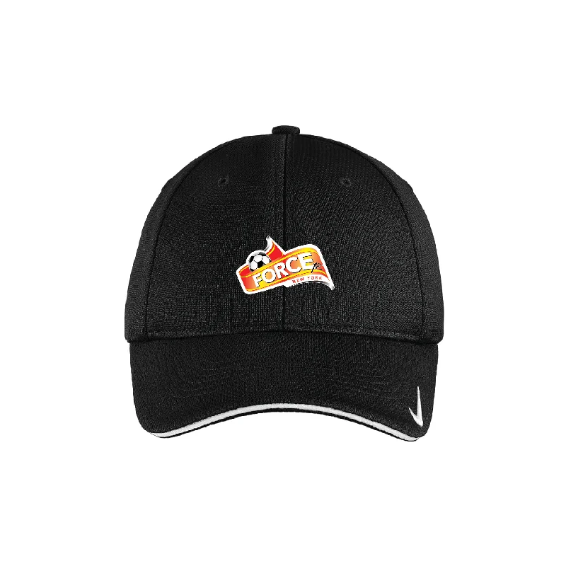 High-Quality Leather Hat for Classic Looks-FORCE Nike Dri-FIT Mesh Swoosh Flex Cap Black