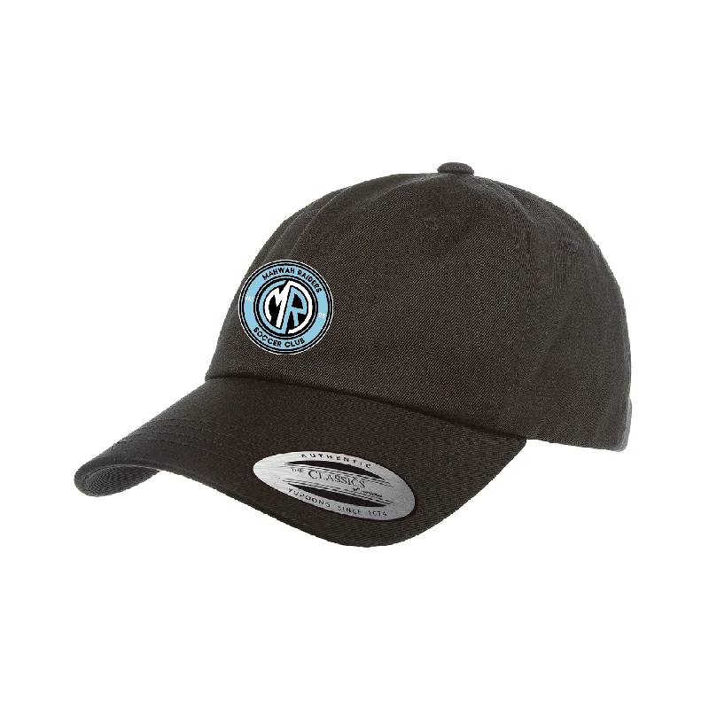 Casual Wide-Brimmed Hat for Relaxed Style-Mahwah Raiders Yupoong Cotton Twill Dad Cap Black