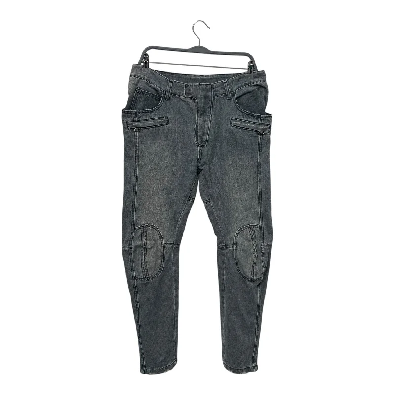 Trendy Acid Wash Pants for a Vintage Look-BALMAIN/Pants/32/Denim/GRY/Biker Denim