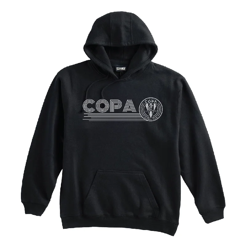 Lightweight Hoodie for Gym and Outdoor Activities-FC Copa (Club Name) Pennant Super 10 Hoodie Black