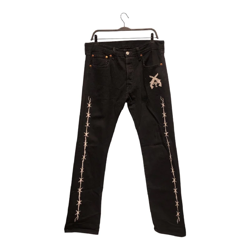 Trendy High-Rise Pants for Modern Looks-WARREN LOTAS/Pants/32/Denim/BLK/