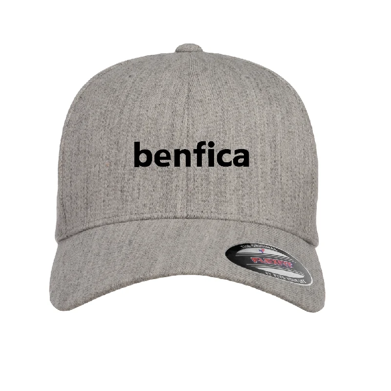 Casual Dad Hat for Everyday Comfort-Benfica AZ Seniors Flexfit Wool Blend Fitted Cap Heather Grey