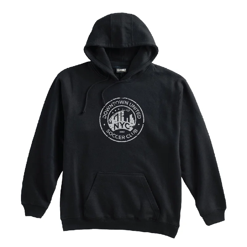 Hoodie with Zipper Pockets for Convenience-DUSC Boys (Logo) Pennant Super 10 Hoodie Black