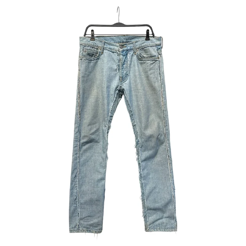 Trendy Leather-Look Pants for Fashion-Forward Outfits-Maison Margiela/Straight Pants/33/Denim/IDG/inside out jean