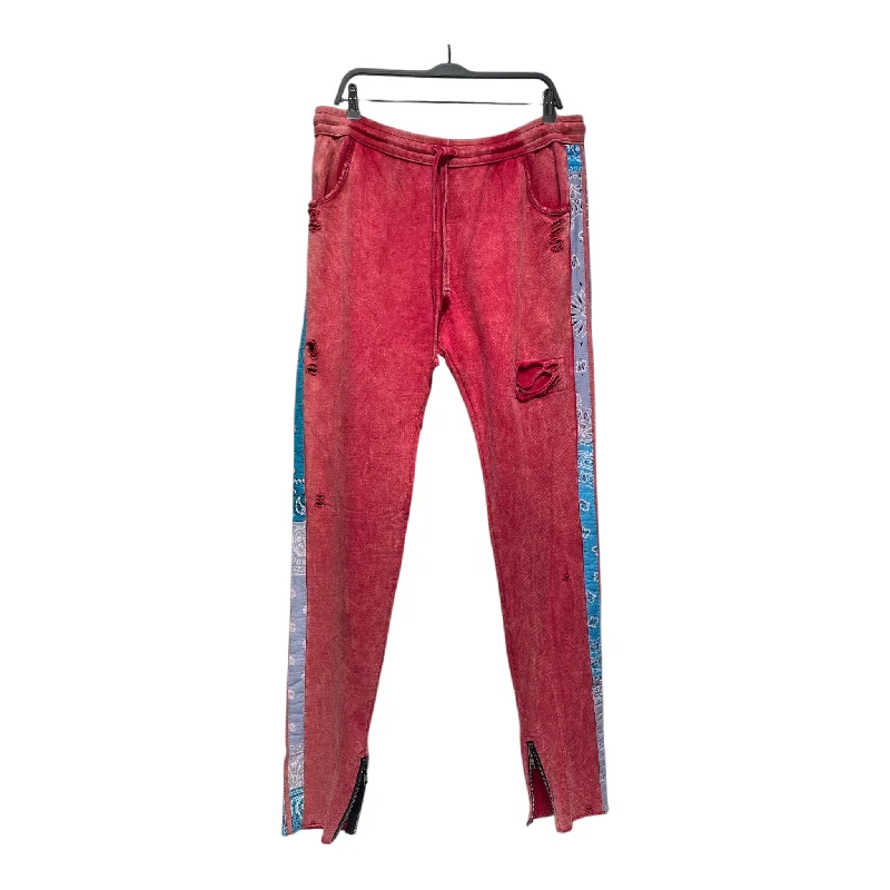 Trendy Acid Wash Pants for a Vintage Look-alchemist/Pants/XXL/Cotton/RED/BLUE PAISLY ON THE SIDE