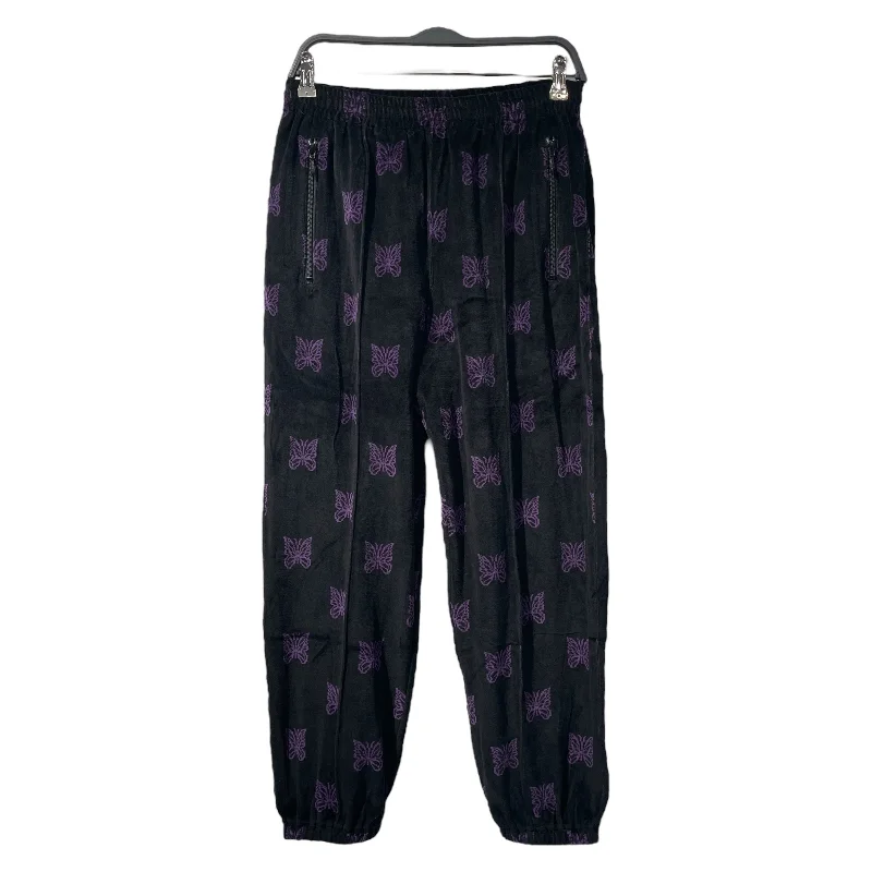 Versatile Multi-Pocket Pants for Outdoor Adventures-Needles/Straight Pants/S/Purple/Cotton/All Over Print/LQ238