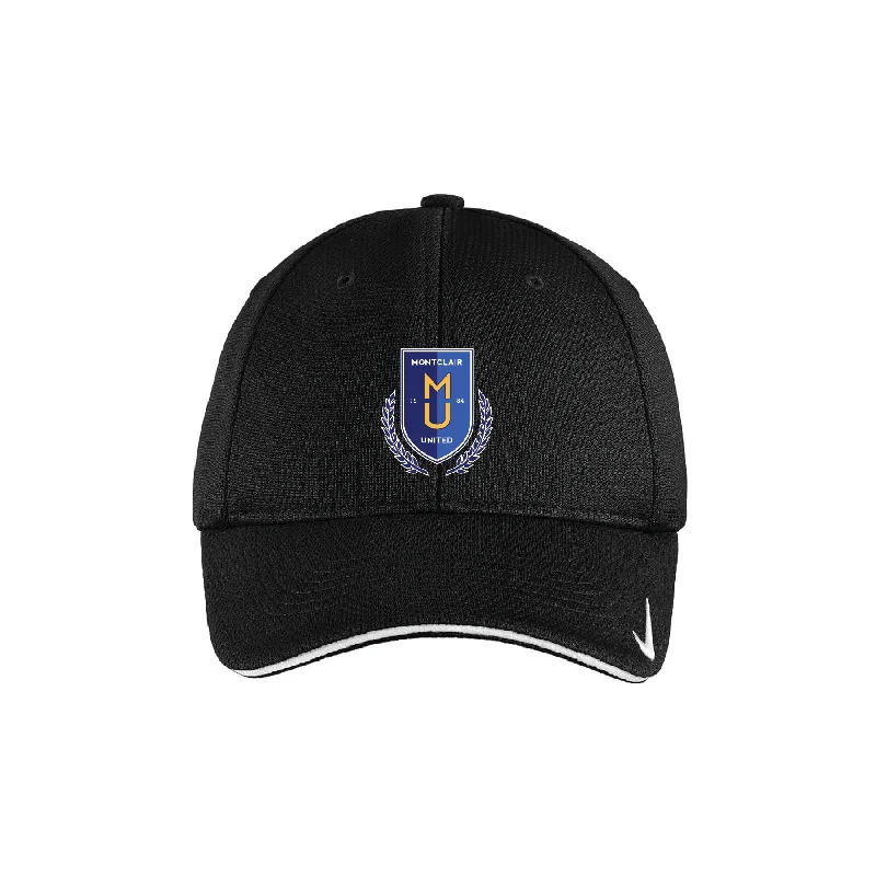 Comfortable Winter Hat with Ear Flaps-Montclair United Nike Dri-FIT Mesh Swoosh Flex Cap Black