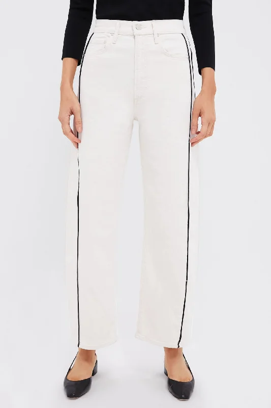 Casual Work Pants for Office Comfort-Act Natural Piped The Half-Piped Ankle