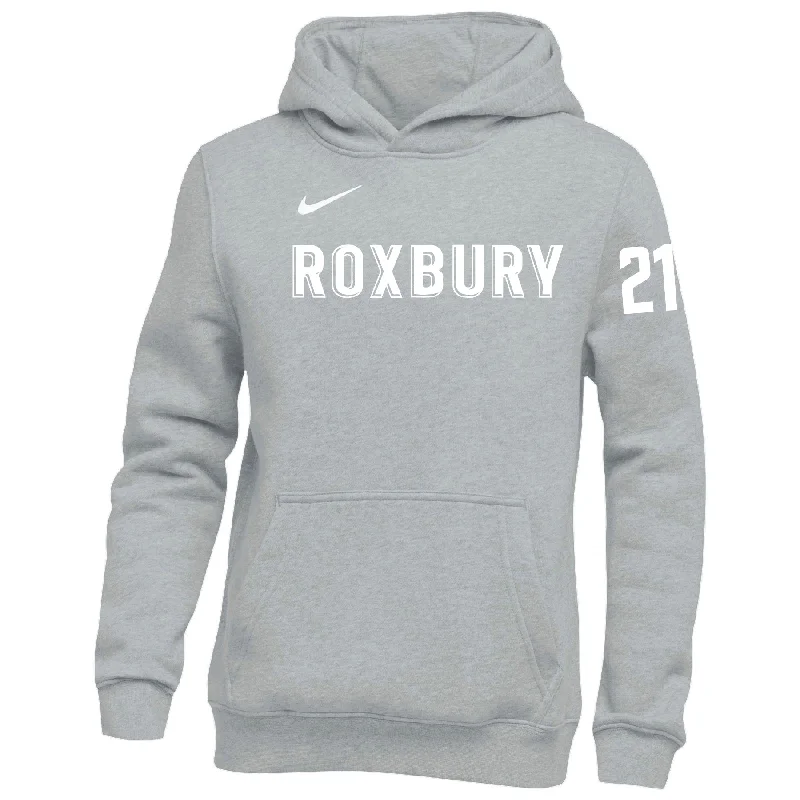 Lightweight Hoodie for Warm Fall Days-Roxbury Nike Team Club Fleece Hoodie Grey