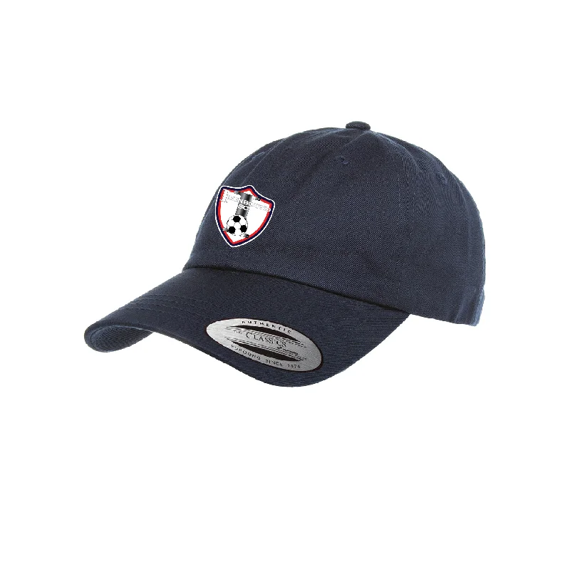 Cool Graphic Beanie for Cold Days-Ironbound SC Yupoong Cotton Twill Dad Cap Navy