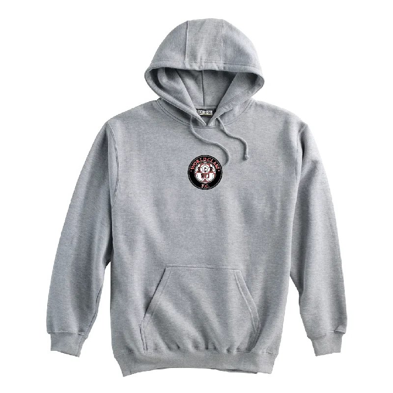 Trendy Cropped Hoodie for Casual Chic-World Class SCP (Patch) Pennant Super 10 Hoodie Grey