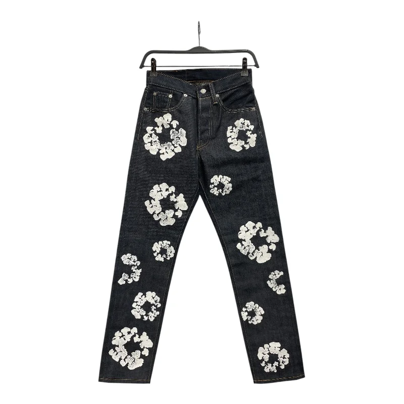 Trendy Tapered Pants for a Chic Look-Levi's/DENIM TEARS/Pants/35/Cotton/NVY/All Over Print/Denim Tears Jeans Dark Blue 25