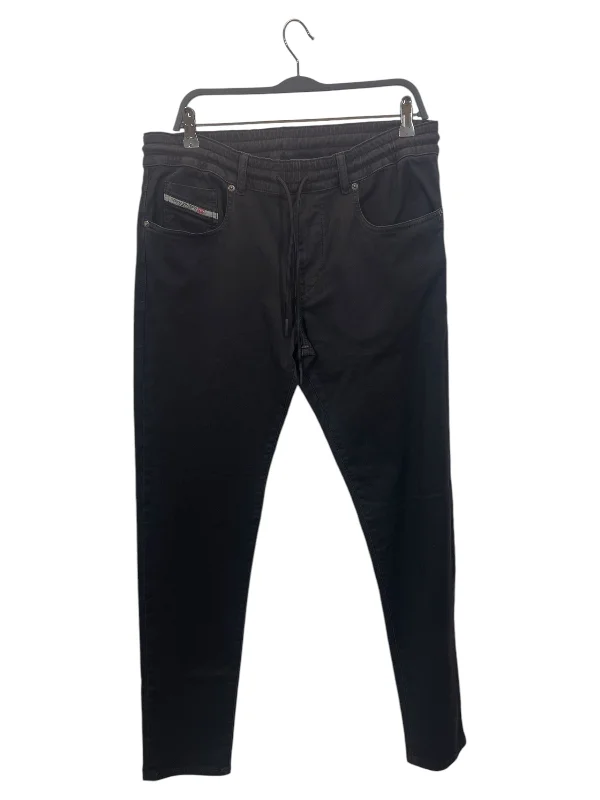 Stylish Leather Pants for Bold Fashion-DIESEL/Pants/32/Cotton/BLK/CLG 146 768 149  034