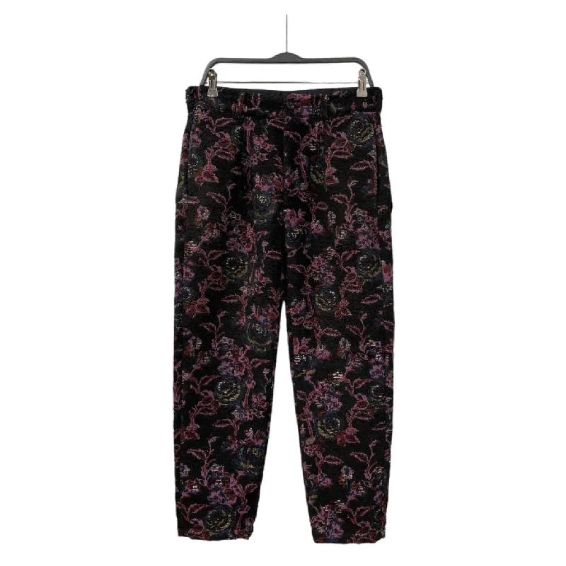 Slim-Fit Dress Pants for Professional Style-Engineered Garments/Straight Pants/XS/Polyester/BLK/Floral Pattern/RED/BLU/YLW FLORAL JACQUARD