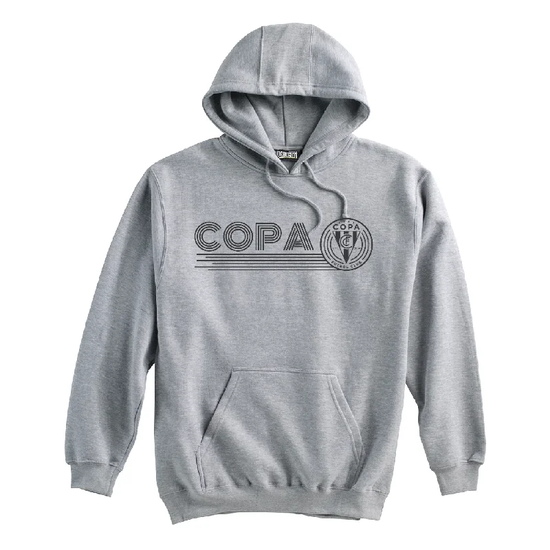 Customizable Hoodie for Personalized Styles-FC Copa (Club Name) Pennant Super 10 Hoodie Grey