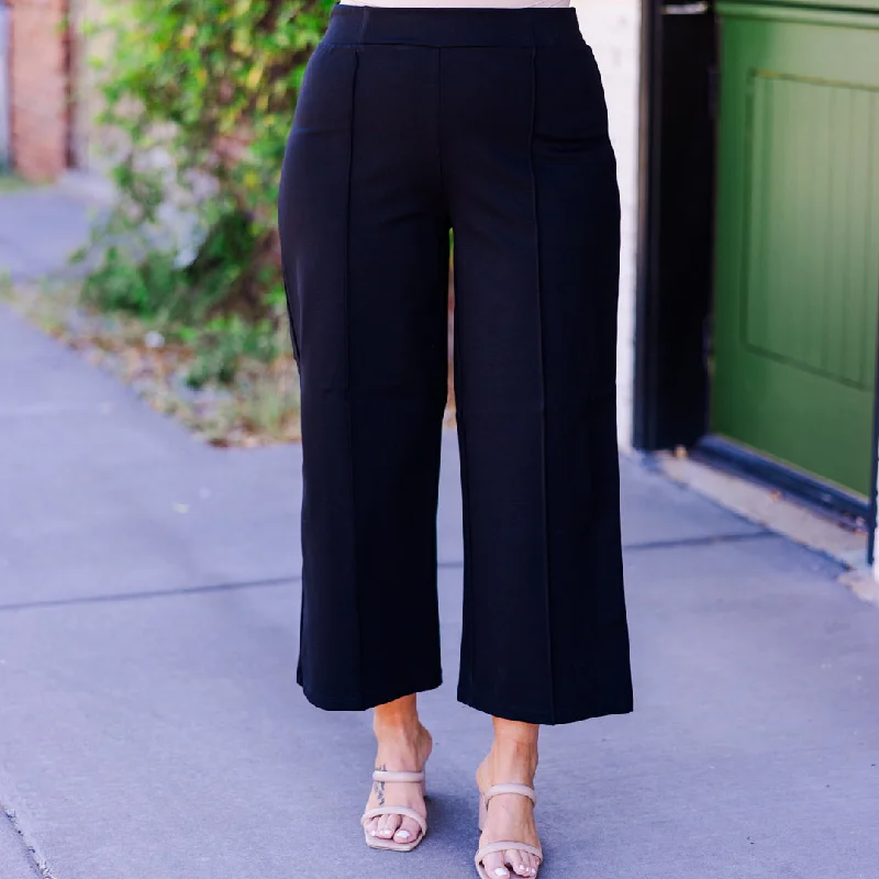 Eco-Friendly Bamboo Pants for All-Day Comfort-I'm Still Standing Pants, Black