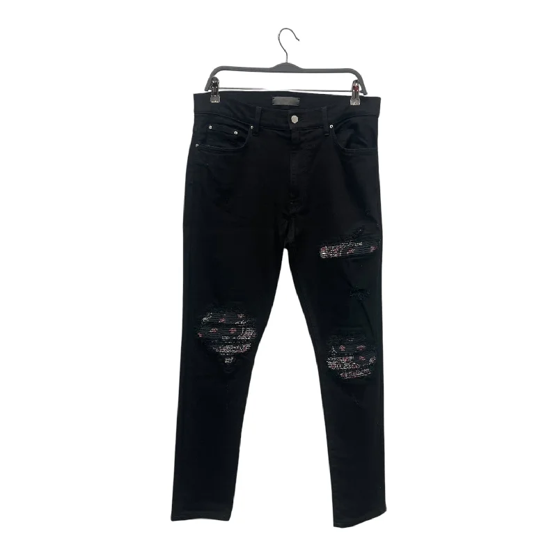 Stylish Denim Jeans Pants for Casual Outfits-AMIRI/Pants/34/Denim/BLK/Graphic/